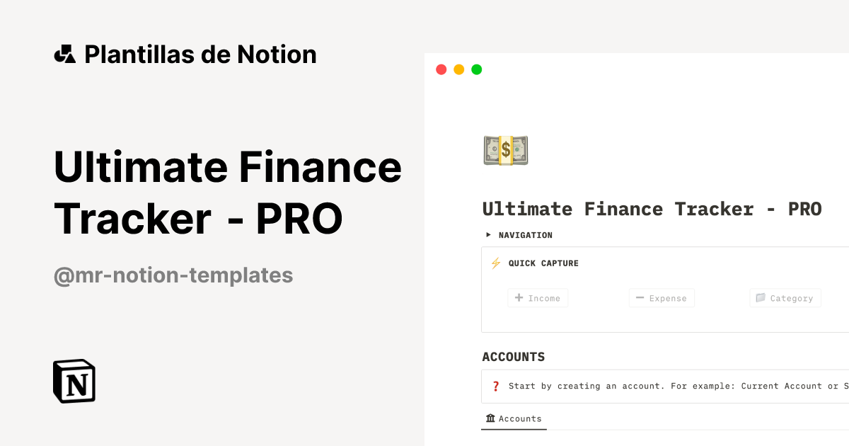 Plantilla Ultimate Finance Tracker - PRO | Notion Marketplace