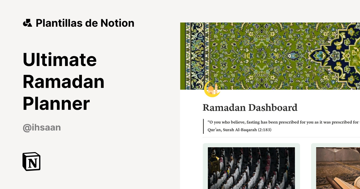 Plantilla Ultimate Ramadan Planner | Notion Marketplace