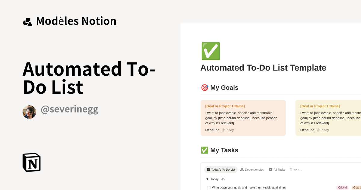 Automated To-Do List | Modèle créé par MindClarity Studio | Marketplace ...