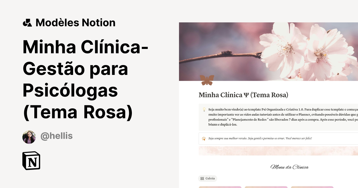 Minha Clínica- Gestão para Psicólogas (Tema Rosa) | Modèle créé par ...