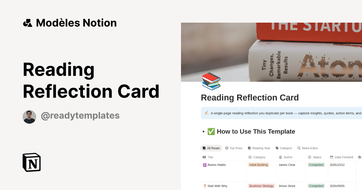 Reading Reflection Card | Modèle créé par Ready Templates | Marketplace ...