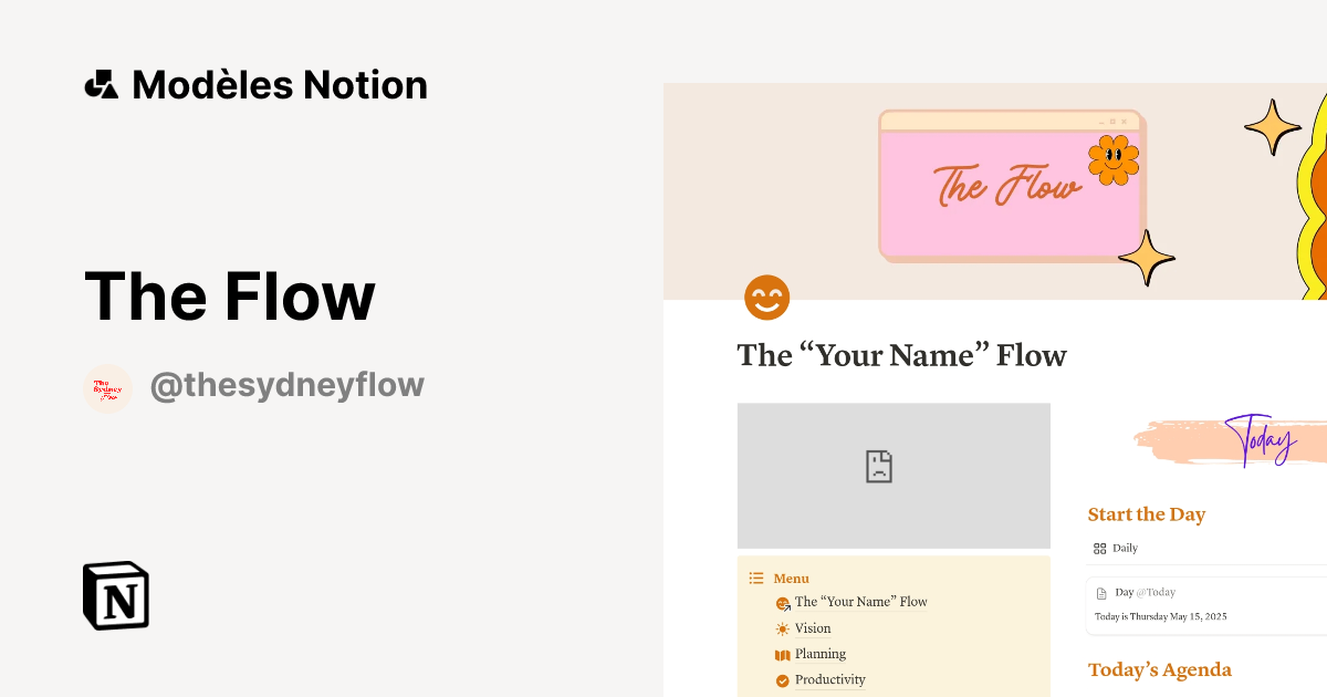 Modèle The Flow | Marketplace Notion