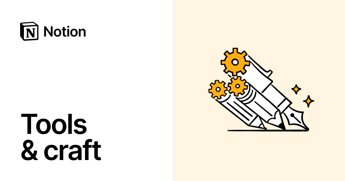Tools & Craft – Notion Blog preview