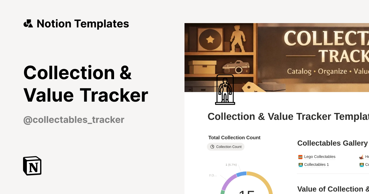 תבנית Collection & Value Tracker | Marketplace של Notion
