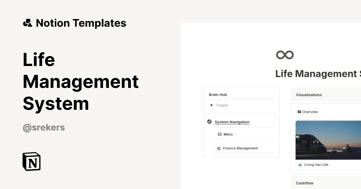 תבנית Life Management System | Marketplace של Notion