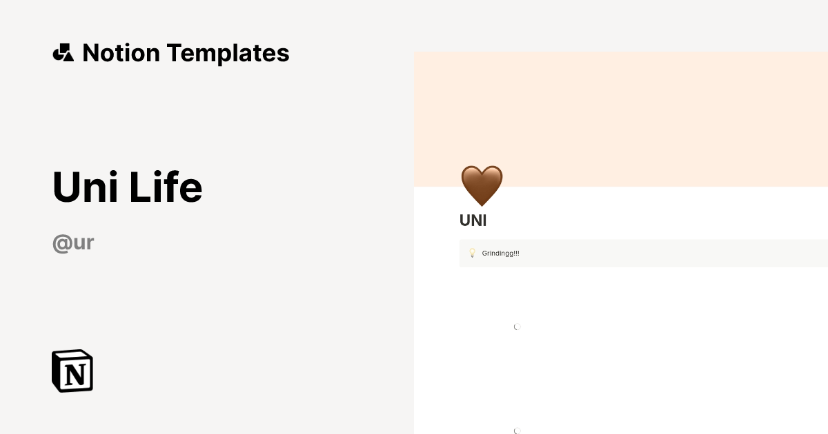 תבנית Uni Life | Marketplace של Notion