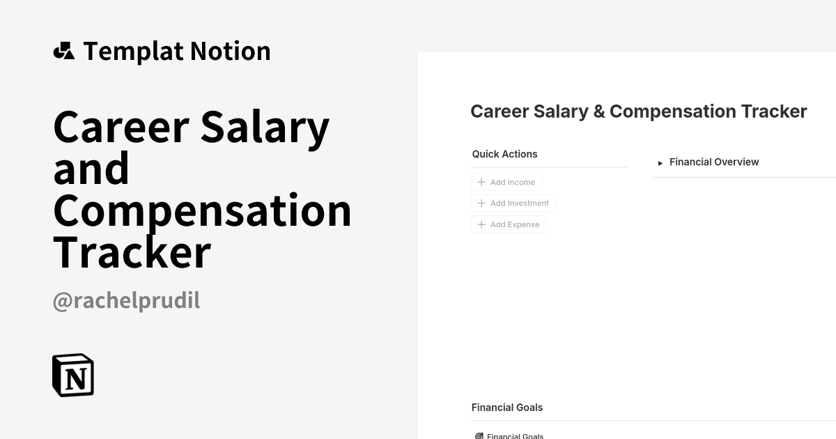 Career Salary and Compensation Tracker Templat oleh Rachel Prudil ...
