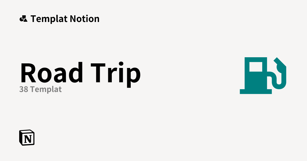 Marketplace Road Trip Templat Gratis dari Notion | Notion