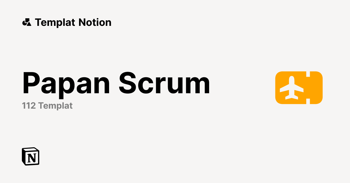 Marketplace Papan Scrum Templat Gratis dari Notion | Notion