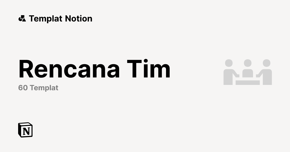 Marketplace Rencana Tim Templat Gratis dari Notion | Notion