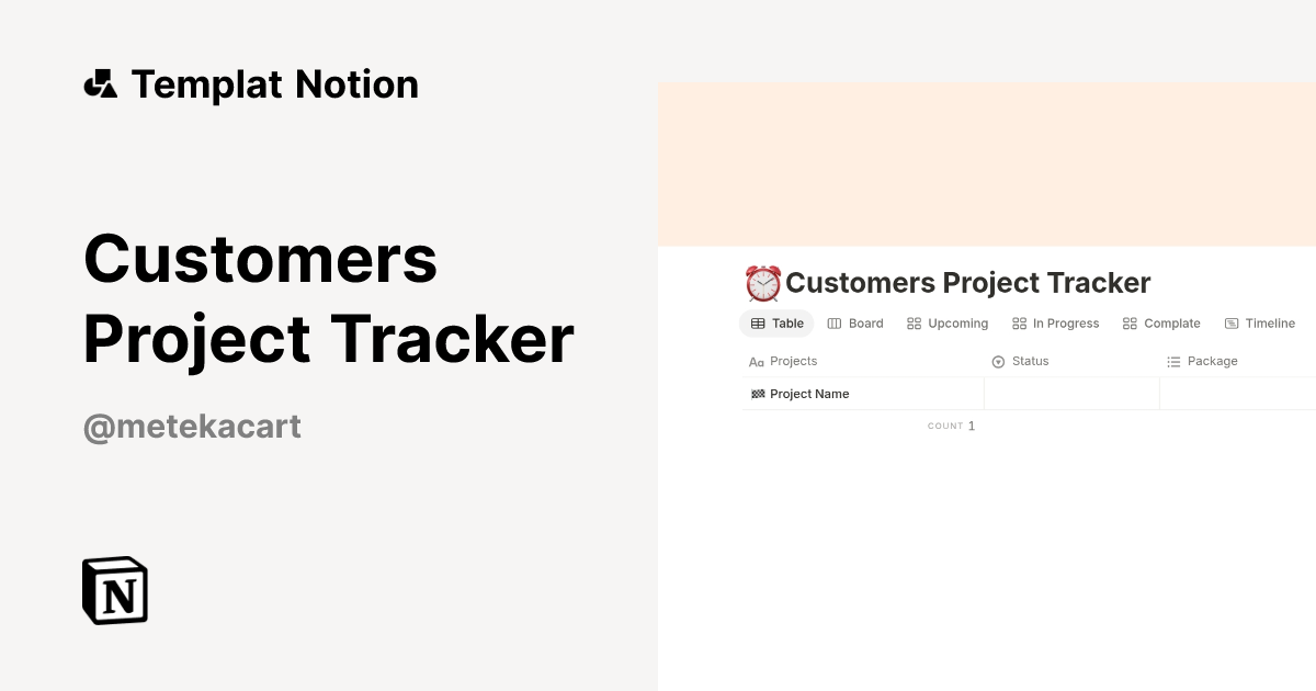 Templat Customers Project Tracker | Notion Marketplace