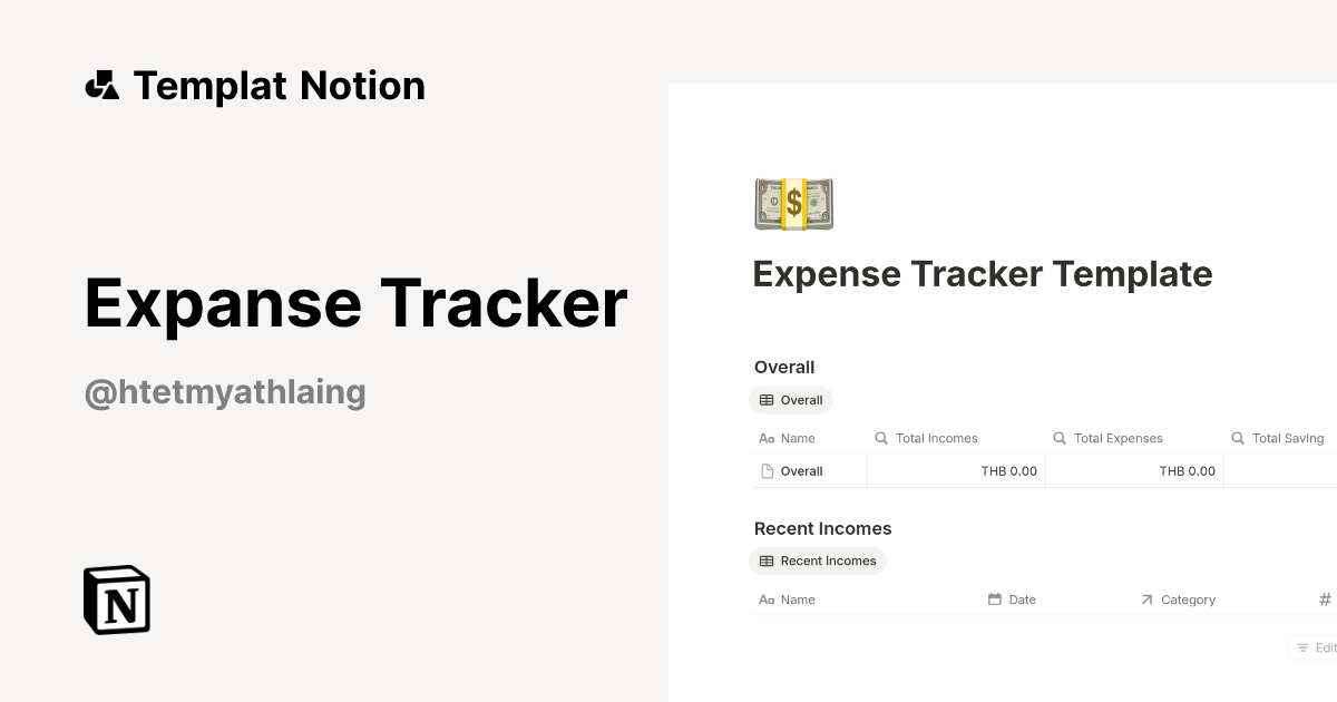 Templat Expanse Tracker | Notion Marketplace