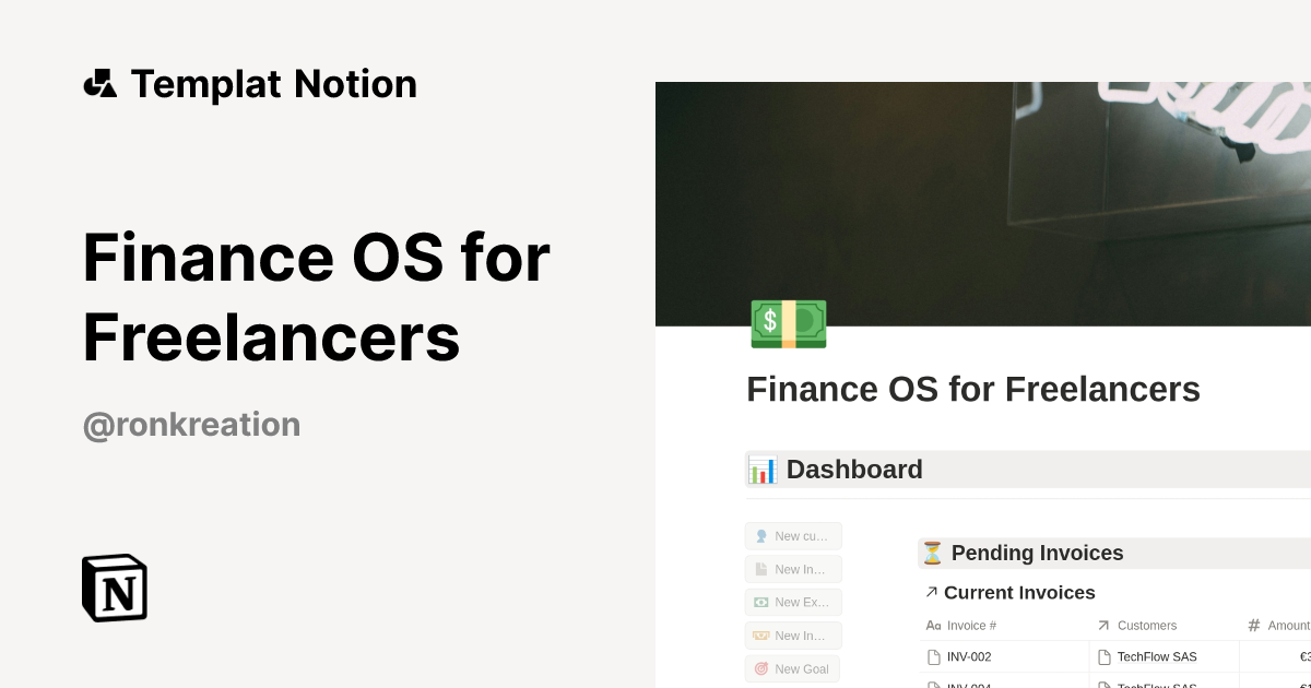 Templat Finance OS for Freelancers | Notion Marketplace