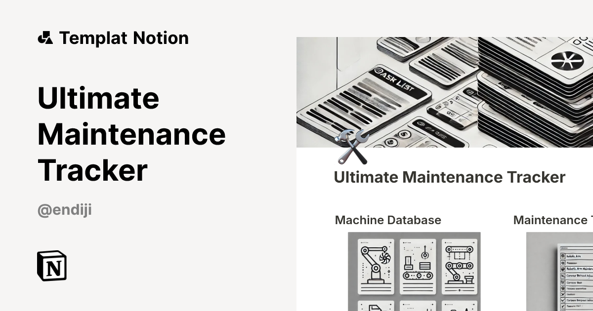 Templat Ultimate Maintenance Tracker | Notion Marketplace