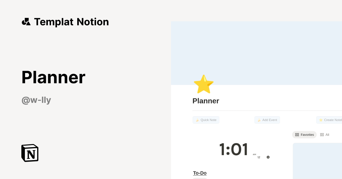 Templat Planner | Notion Marketplace