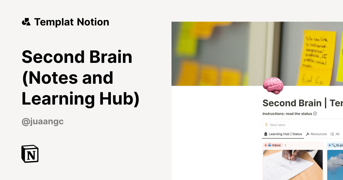 Second Brain (Notes and Learning Hub) Templat oleh Juan Gutiérrez ...