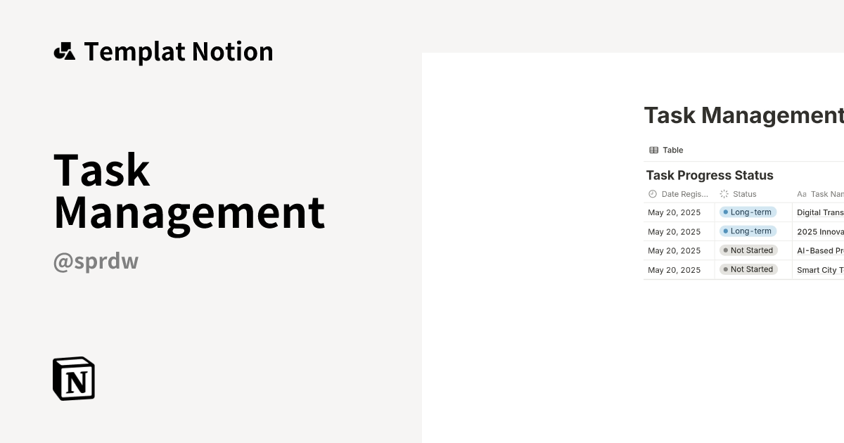 Templat Task Management | Notion Marketplace
