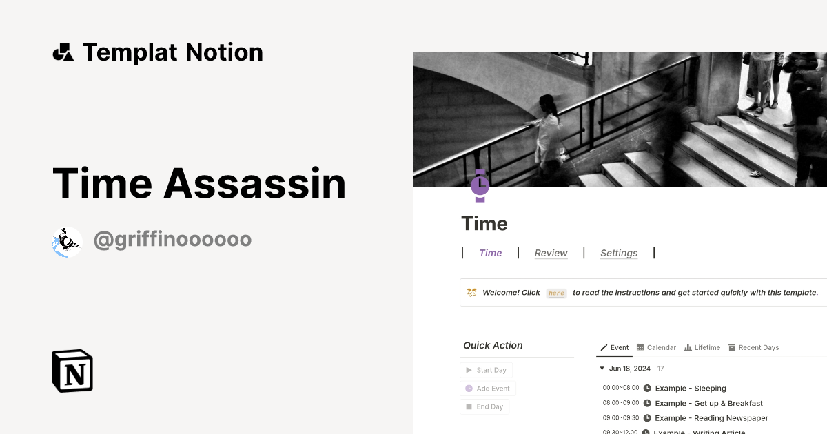 Templat Time Assassin | Notion Marketplace
