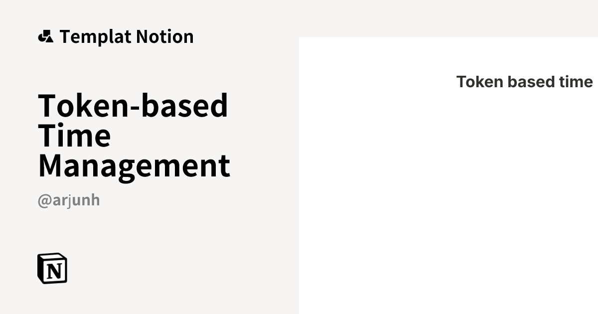 Templat Token-based Time Management | Notion Marketplace