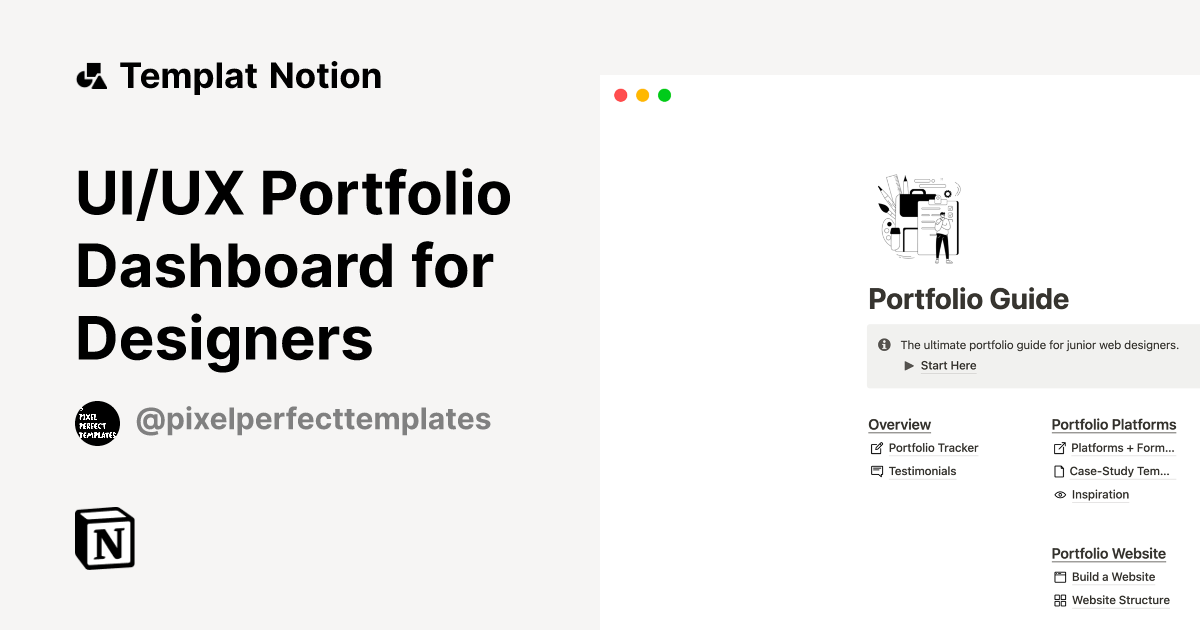UI/UX Portfolio Dashboard for Designers Templat oleh Pixel Perfect ...