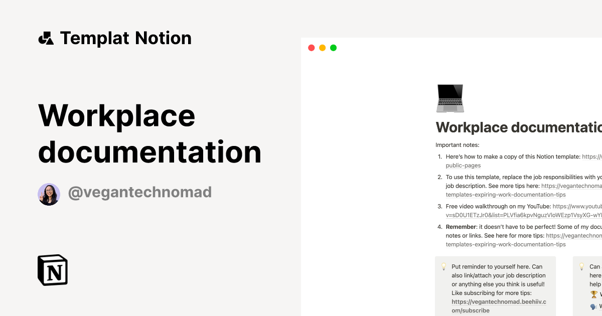 Templat Workplace documentation | Notion Marketplace