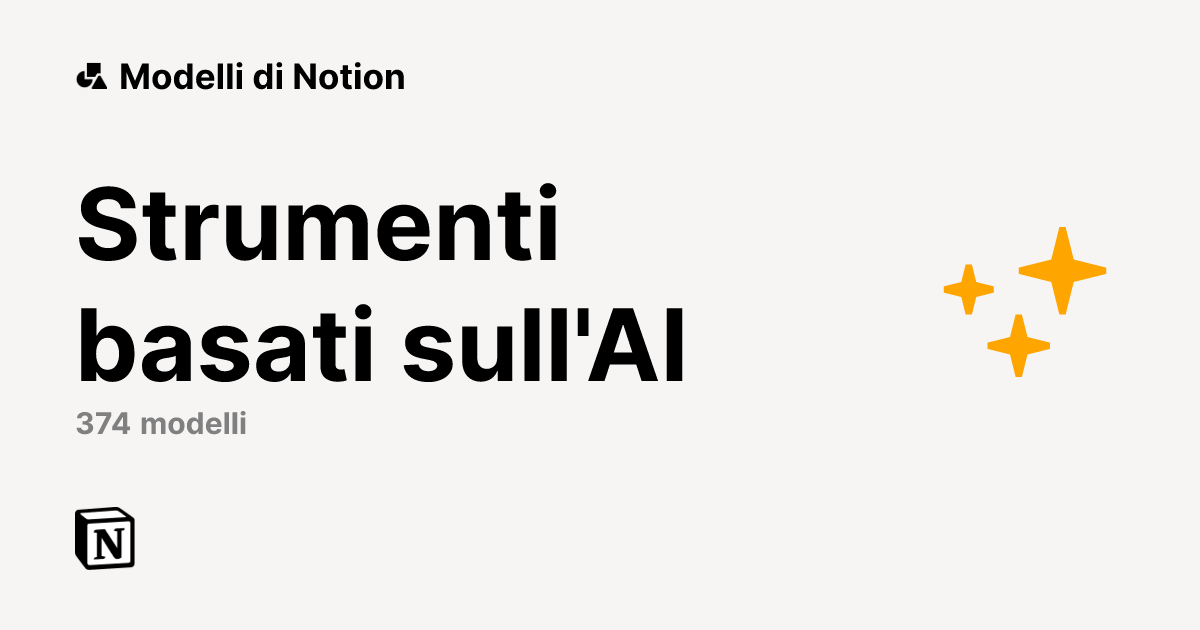 Modelli Strumenti basati sull'AI gratuiti di Notion | Marketplace Notion