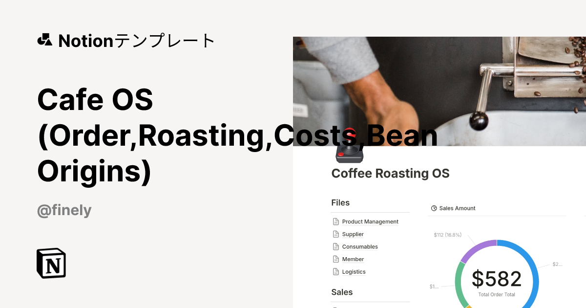 Cafe OS (Order,Roasting,Costs,Bean Origins)テンプレート・作成者：finely | Notion ...