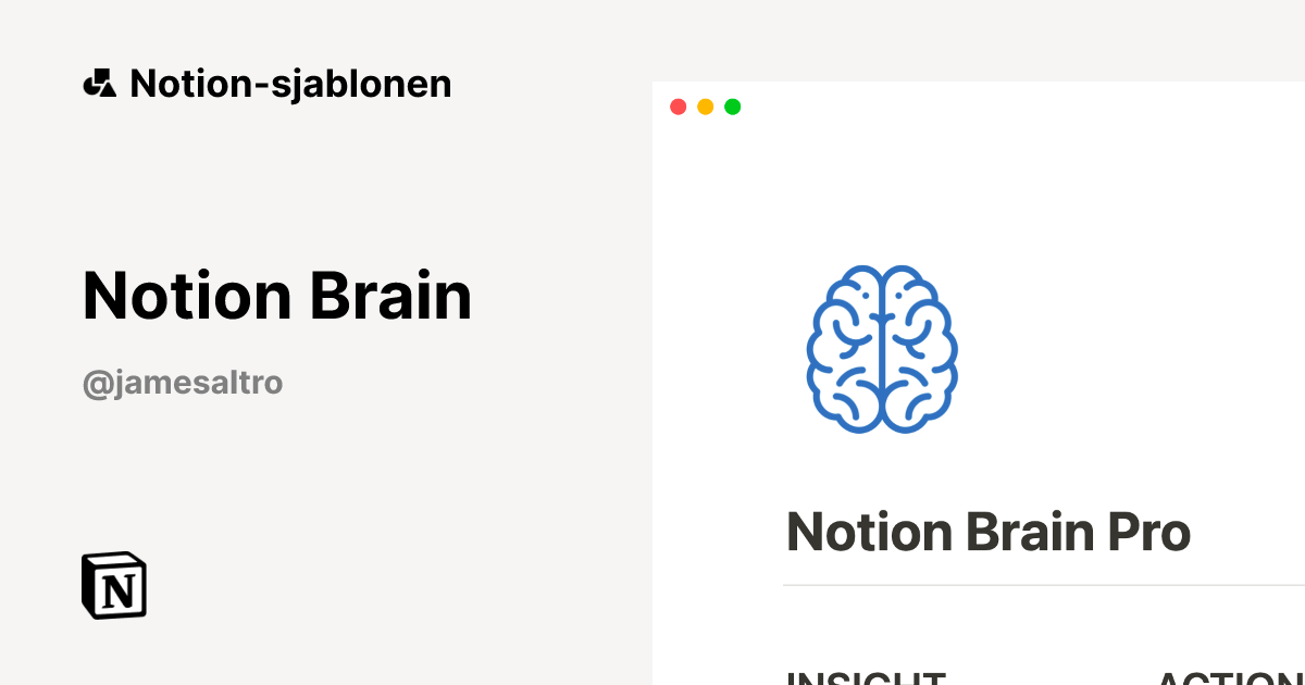 Notion Brain-sjabloon | Notion Marketplace
