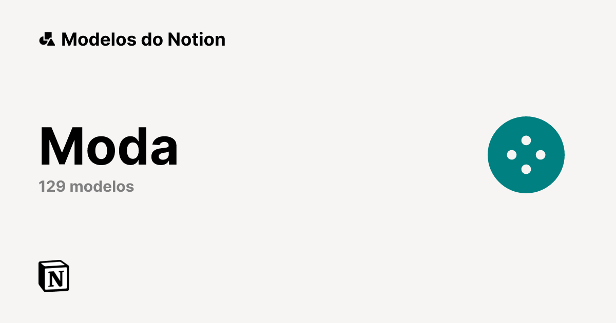 Melhores modelos para Moda do Notion | Marketplace do Notion