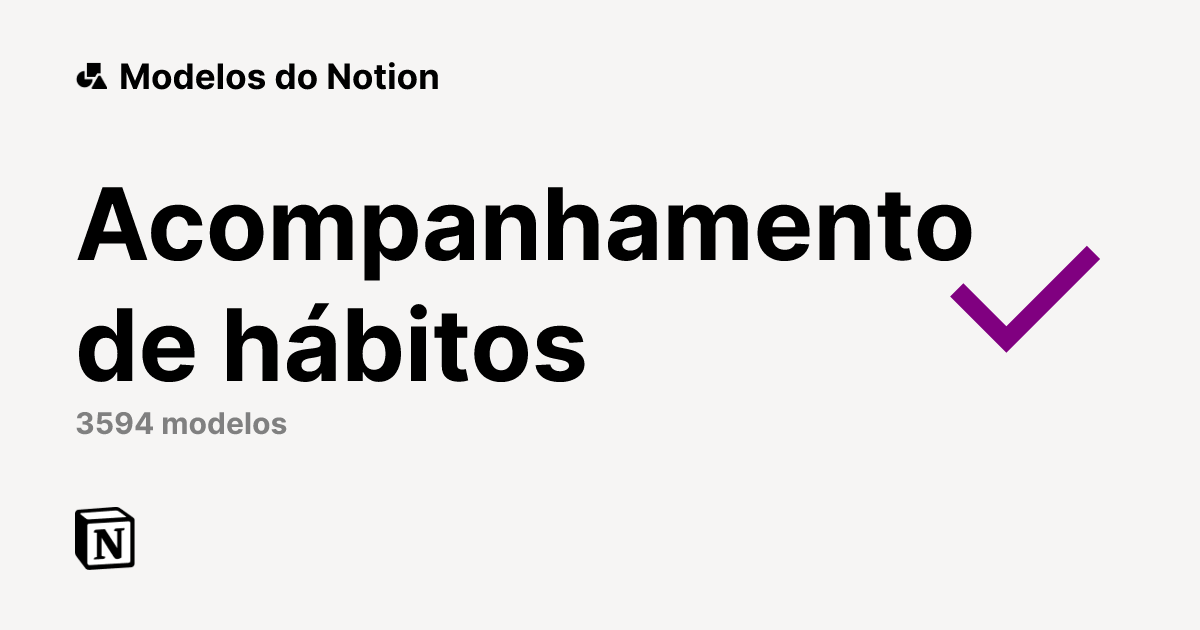 Melhores modelos para Acompanhamento de hábitos do Notion | Marketplace ...