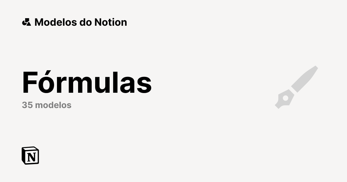 Melhores modelos para Fórmulas do Notion | Marketplace do Notion