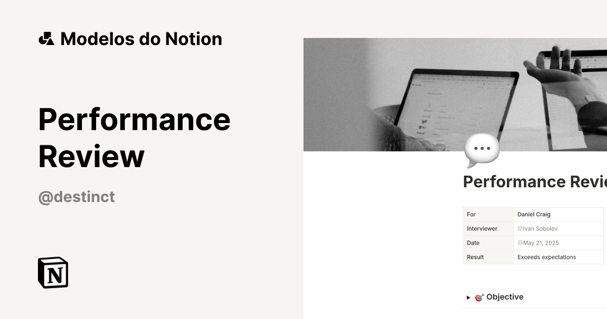 Modelo Performance Review | Marketplace do Notion