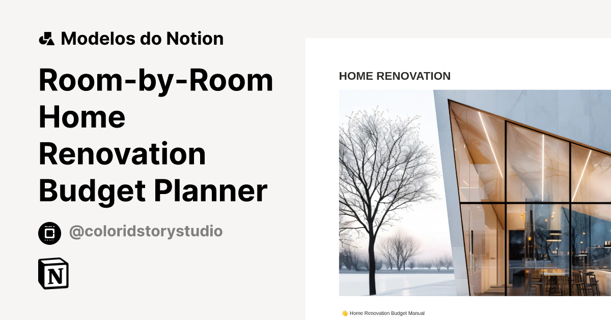 Room-by-Room Home Renovation Budget Planner Modelo por Coloridstory ...