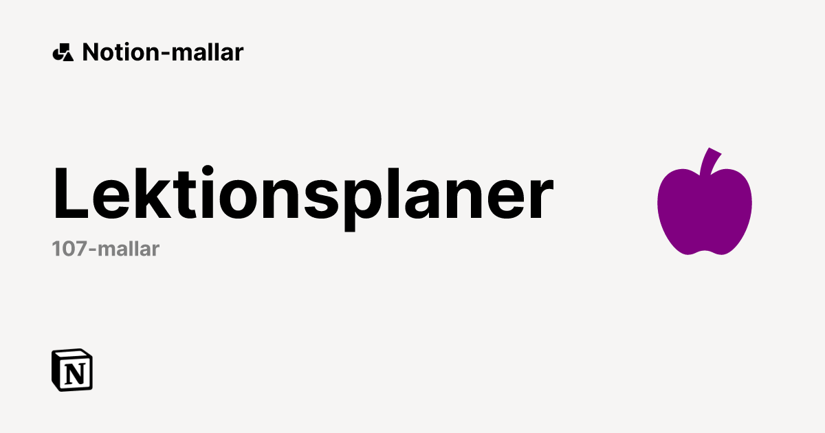 De bästa Lektionsplaner-mallarna från Notion | Marknadsplats för Notion