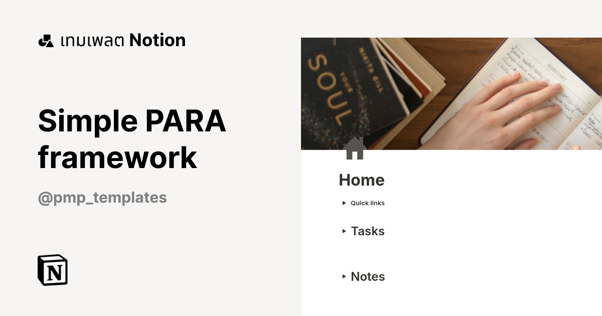 เทมเพลต Simple PARA framework โดย PMP Templates | มาร์เก็ตเพลส Notion