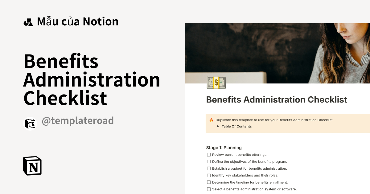 Benefits Administration Checklist Mẫu do Template Road tạo | Thị trường ...