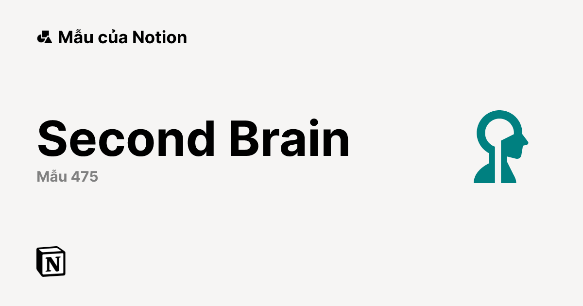 Mẫu Second Brain miễn phí từ Notion | Thị trường Notion