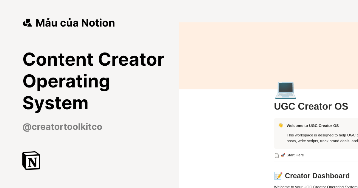 Content Creator Operating System Mẫu do Content Creator Operating ...