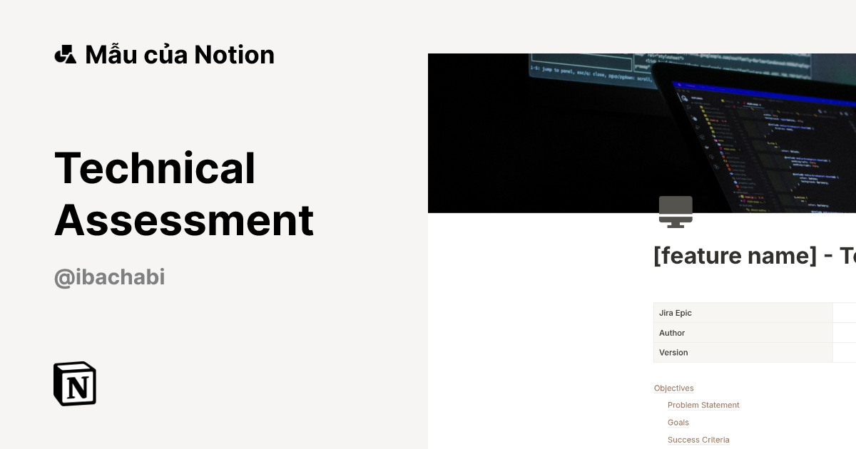 Mẫu Technical Assessment | Thị trường Notion