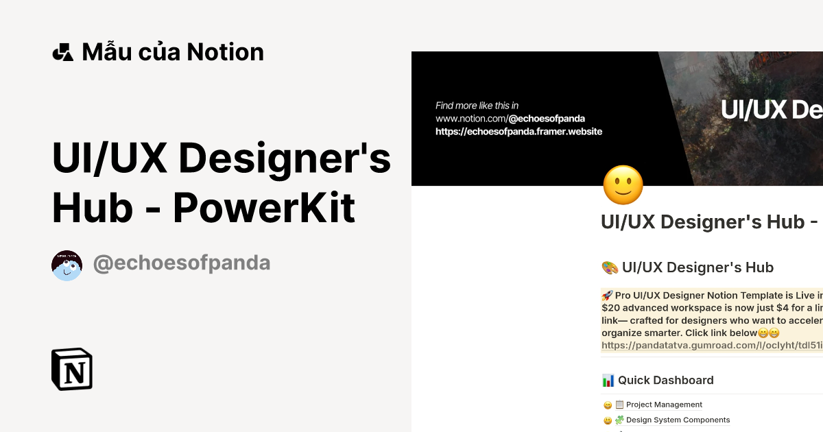 UI/UX Designer's Hub - PowerKit Mẫu do Echoes of Panda🐼 tạo | Thị ...