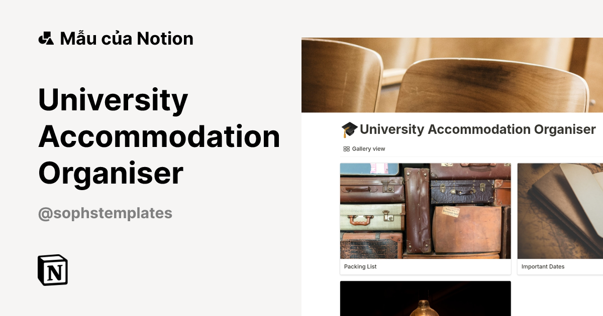 University Accommodation Organiser Mẫu do Soph's Templates tạo | Thị ...