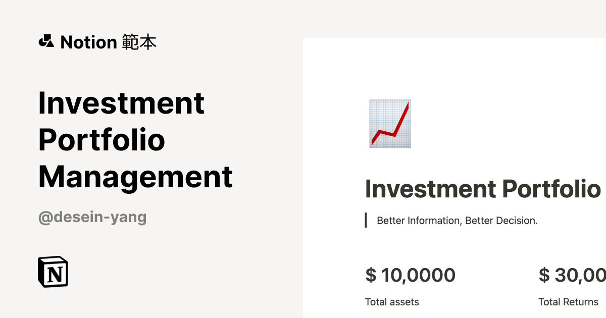 Investment Portfolio Management 範本 | Notion Marketplace